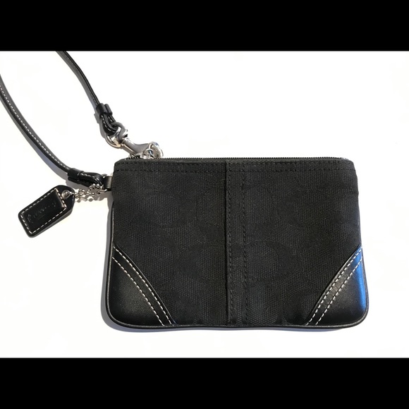 Black Coach wristlet - Picture 1 of 4